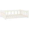 vidaXL Legowisko dla psa, białe, 95,5x65,5x28 cm, lite drewno sosnowe