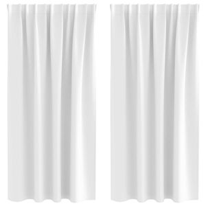 vidaXL Firany blackout z k&oacute;łkami 2 szt. Jasna biel 175 x 140 cm
