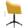 vidaXL Obrotowe krzesła stołowe, 2 szt., musztardowe, obite aksamitem
