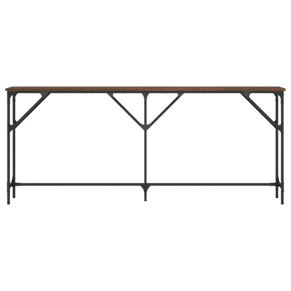 vidaXL Stolik konsolowy, brązowy dąb, 180x23x75 cm