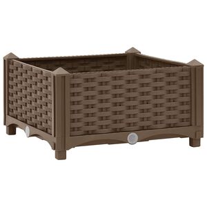 vidaXL Podniesione rabatki brązowy 40 x 40 x 23 cm PP