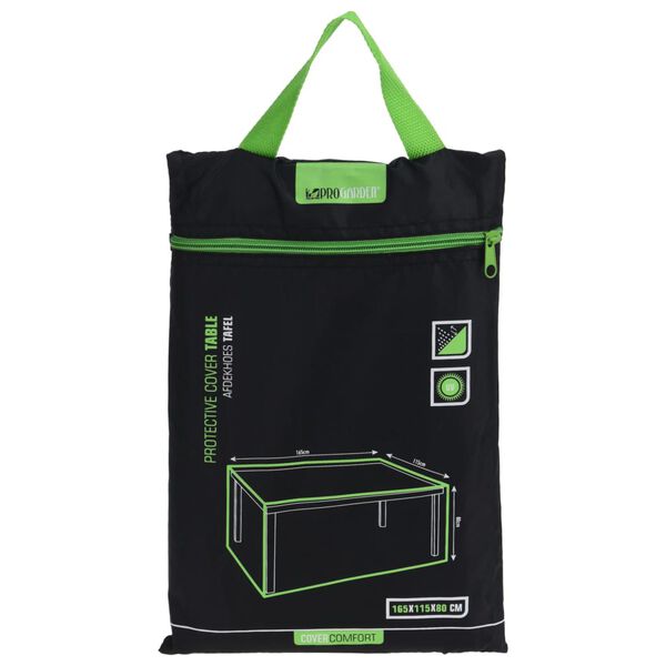 ProGarden Pokrowiec na st&oacute;ł ogrodowy, 165 x 115 x 80 cm, czarny