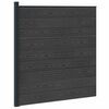 vidaXL Zestaw ogrodzeniowy 175 x 186 cm WPC i aluminium Czarny