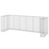 vidaXL Gabionowa osłona do koszy na śmieci, stal, 325x100x110 cm