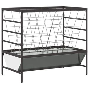 vidaXL Karmnik dla zwierząt gospodarskich Srebrny 100 x 60 x 90 cm