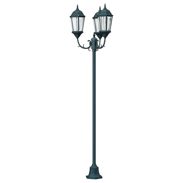 vidaXL Lampa ogrodowa Vintage szczotkowana zieleń 57 x 49 x 241 cm