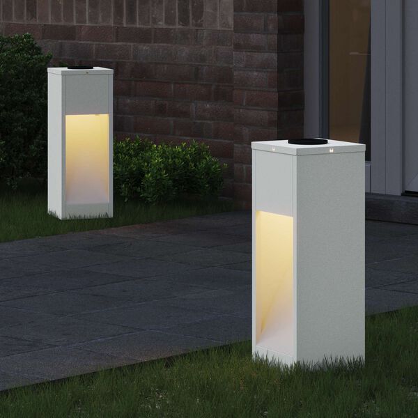 vidaXL Solarna Lampa LED na Ścieżkę 2 pcs Biały
