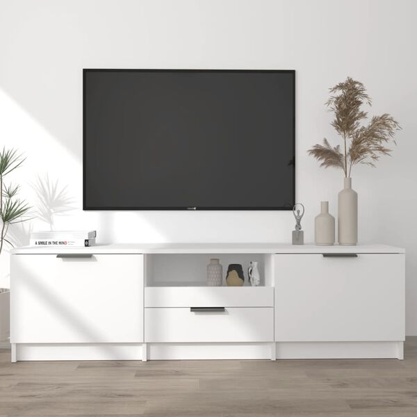 vidaXL Szafka RTV Biała 140x35x40 cm Drewno inżynieryjne