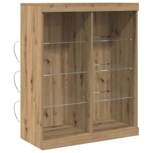 vidaXL Komoda LED Dąb artisan 81 x 37 x 100 cm Drewno inżynieryjne