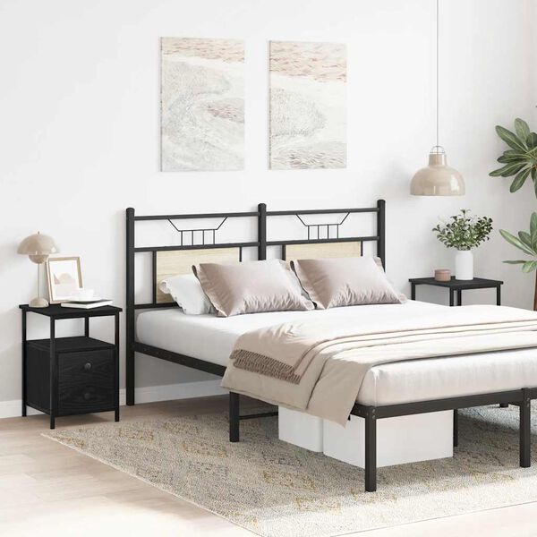 vidaXL Szafki nocne 2 szt. Dąb czarny 34x35,5x50 cm Drewno klejone