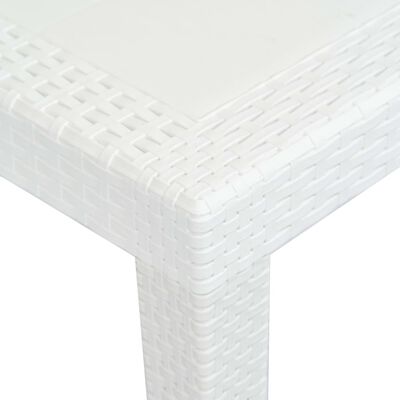 vidaXL Stół ogrodowy, 150x90x72 cm, plastikowy, biały