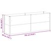 vidaXL Podniesiona rabata ogrodowa 195 x 50 x 68 cm Stal Galwanizowana