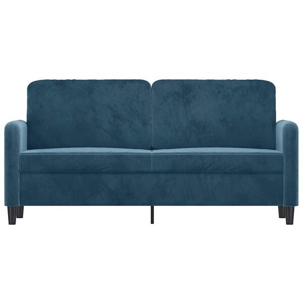 vidaXL Sofa 2-osobowa, niebieski, 140 cm, tapicerowana aksamitem