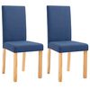 vidaXL Krzesła stołowe, 2 szt., niebieskie, obite tkaniną