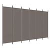 vidaXL Parawan 6-panelowy, antracytowy, 300x220 cm, tkanina