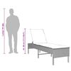 vidaXL Leżak z poduszką beżowy 55x200x44cm polirattan