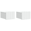 vidaXL Wisząca Szafka Nocna z szufladą 2 pcs Biały 33 x 34,5 x 24 cm