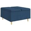vidaXL Ottoman z przechowalnią Niebieski 80 x 80 x 45 cm tkanina