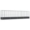 vidaXL Woliera z przedłużeniem, srebrna, 834,5x107x212 cm, stal