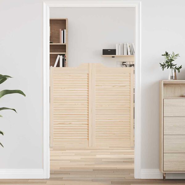 vidaXL Drzwi wahadłowe żaluzjowe 1 para 100x100 cm lite drewno sosnowe