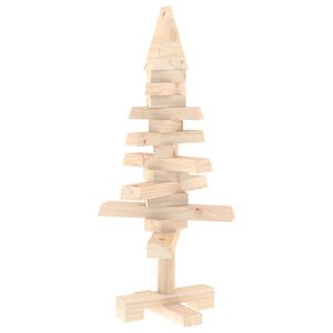 vidaXL Drewniana choinka KOTKA 60 cm Lite drewno sosnowe Naturalny