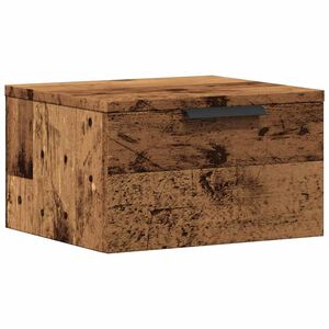 vidaXL Wisząca szafka nocna, stare drewno, 34x30x20 cm