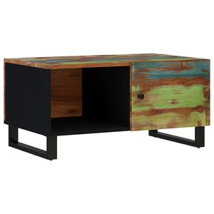 vidaXL Stolik kawowy, 80x50x40 cm, lite drewno z odzysku i płyta
