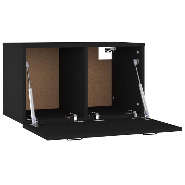 vidaXL Szafka wisząca, czarna, 60x36,5x35 cm, materiał drewnopochodny