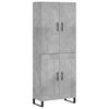 vidaXL Witrynka, szarość betonu 69,5x34x180 cm materiał drewnopochodny