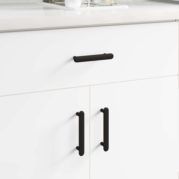 vidaXL Uchwyt do szafki 474 pcs Czarny 121 x 16.6 x 28.3 mm Żelazo