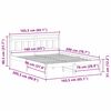 vidaXL Ramka ł&oacute;żka Brązowy 160 x 200 cm Lite drewno sosnowe