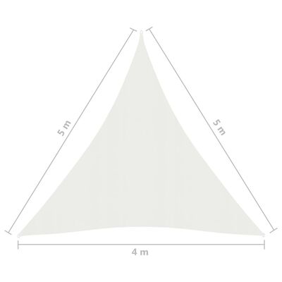 vidaXL Żagiel przeciwsłoneczny, 160 g/m², biały, 4x5x5 m, HDPE