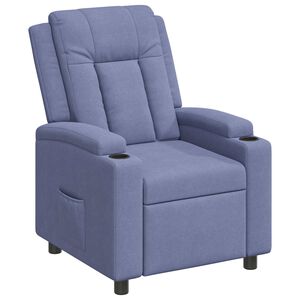 vidaXL Fotel z funkcją relaksu Niebieski dżins 75 x 95 x 100 cm