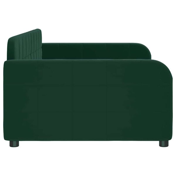 vidaXL Sofa z funkcją spania, ciemnozielona, 90x200 cm, aksamitna
