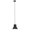vidaXL Lampa wisząca, 25 W, czarna, okrągła, 17 cm, E27