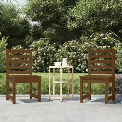 vidaXL Krzesła ogrodowe, 2szt., miodowy brąz, 50x48x91,5cm, lita sosna