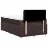 vidaXL Ł&oacute;żko kontynentalne z materacem, ciemnobrązowe, 120x190 cm
