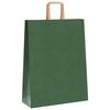 vidaXL Torby papierowe 250 szt. z uchwytami zielone 32x12x42 cm