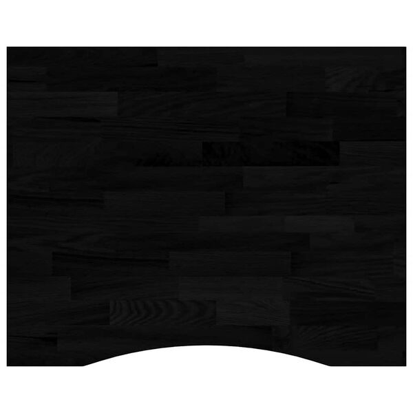vidaXL Blat biurka, ciemnobrązowy, 100x80x2,5 cm, lite drewno dębowe