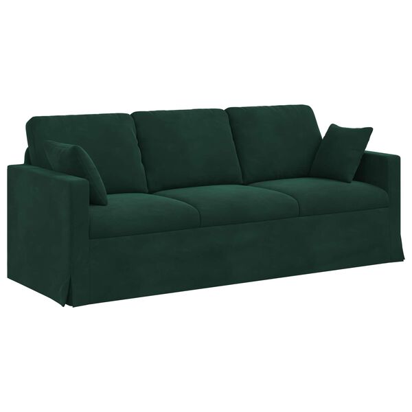 vidaXL Sofa Ciemna zieleń