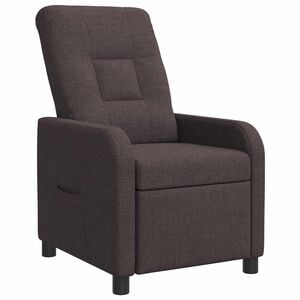 vidaXL Fotel recliner Ciemny brąz tkanina