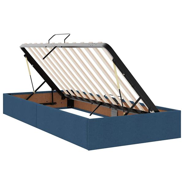 vidaXL Ł&oacute;żko z miejscem do przechowywania Niebieski 200 x 200 cm