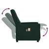 vidaXL Elektryczny fotel masujący, ciemnozielony, obity tkaniną