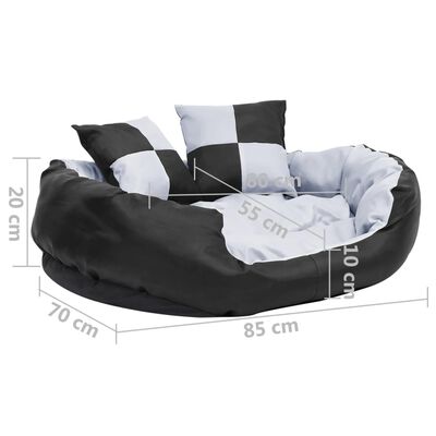 vidaXL Dwustronna poduszka dla psa, z możliwością prania, 85x70x20 cm