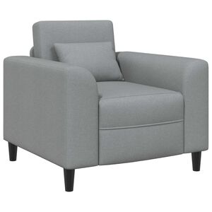 vidaXL Fotel jasnoszary tkanina