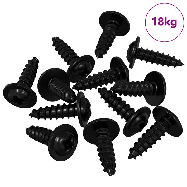 vidaXL Wsuwany gw&oacute;źdź 16364 pcs Czarny 3,5 x 12 mm Żelazo