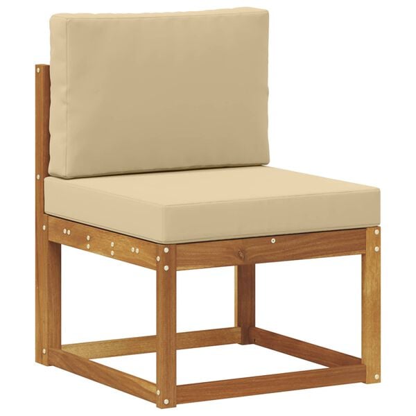 vidaXL Zestaw sof na zewnątrz z poduszką 5 pcs Naturalny i Beżowy