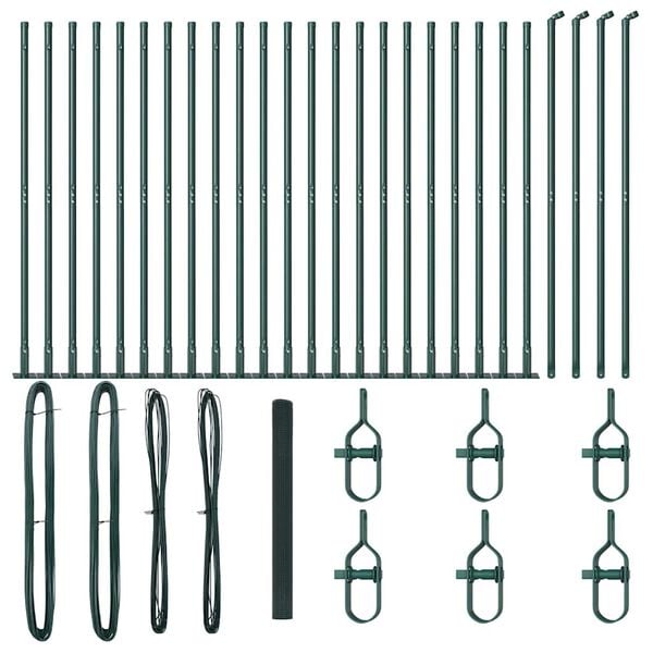 vidaXL Słupek ogrodzeniowy. Zielony 50 x 1,4 m (siatka 12 x 12 mm)