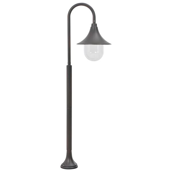 vidaXL Lampa ogrodowa na słupku, 120 cm, E27, aluminium, kolor brązu