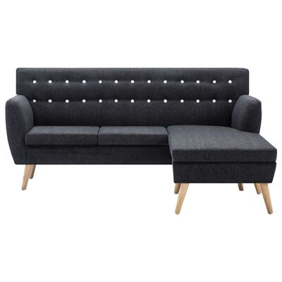 vidaXL Sofa z kształcie litery L, materiałowa, 171,5 x 138 x 81,5 cm